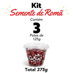 Kit Semente de Romã Fresca 3 potes 375g