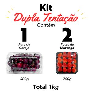 Kit Morango e Cereja Fresca  1kg