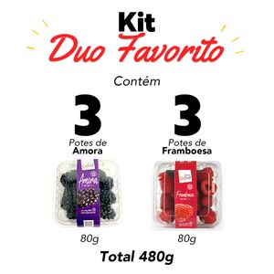 Kit Amora e Framboesa Fresca 6 potes 480g