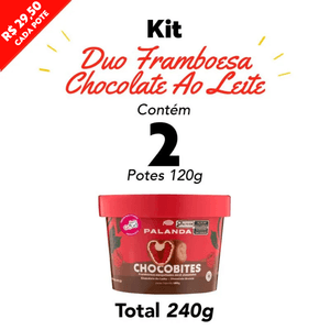 DUO FRAMBOESA CHOCOLATE AO LEITE 2 POTES