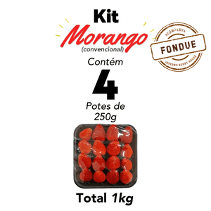Kit Morango 1kg + Fondue
